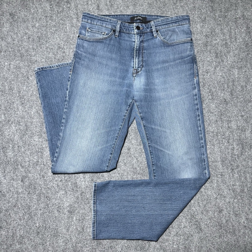 34 Heritage Jeans Light Blue Mid Rise Straight Men 34x31 Stretch Denim Casual